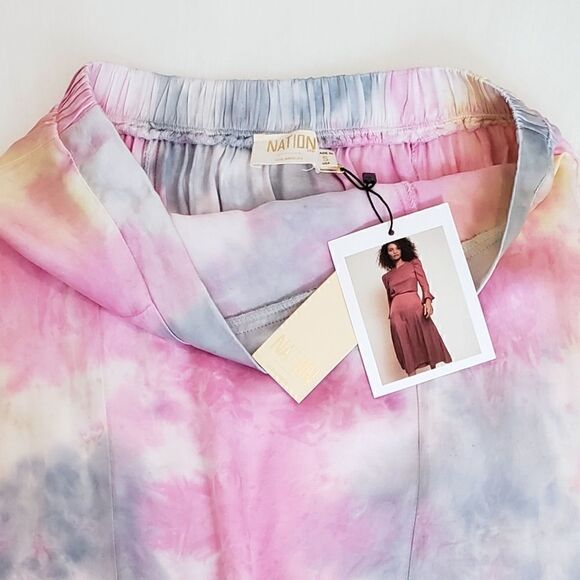 Nation LTD Juliana Midi Skirt In Topanga Canyon Tie Dye Size Small NWT - Picture 9 of 10